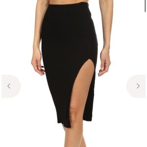 Cotton Citizen Black Midi Skirt